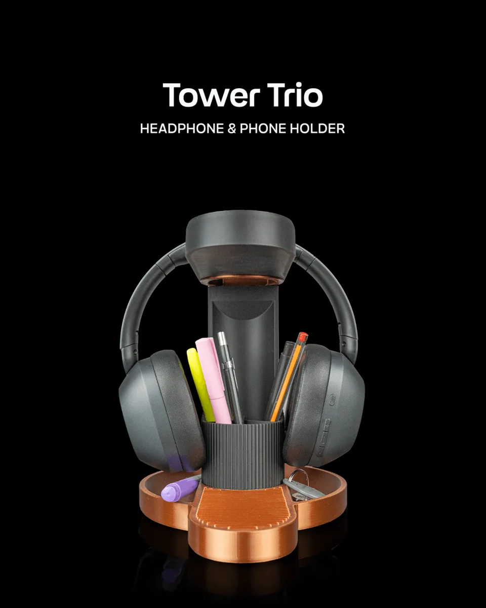 Tower Trio - Headphone & Phone Holder