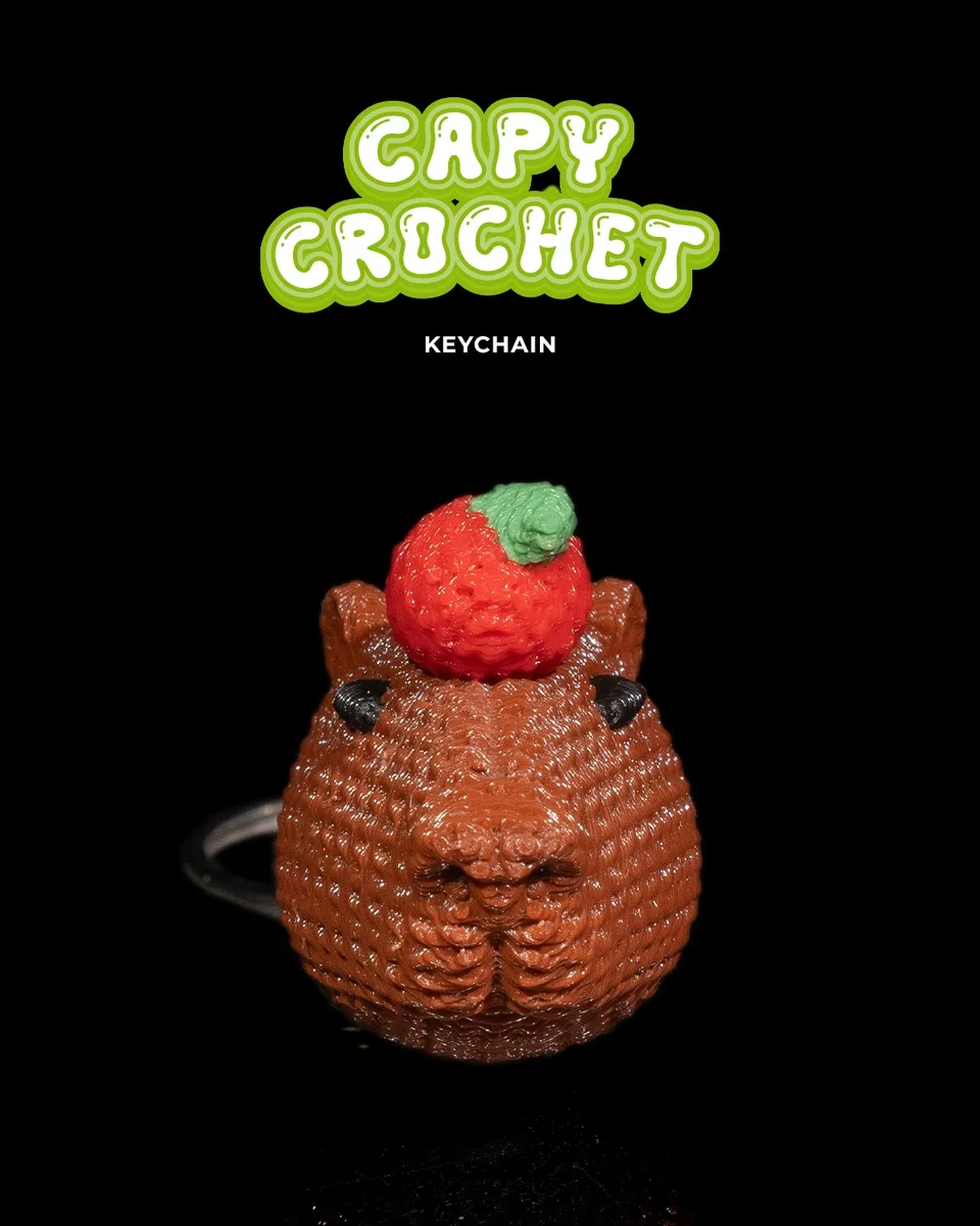 Capy Crochet Keychain