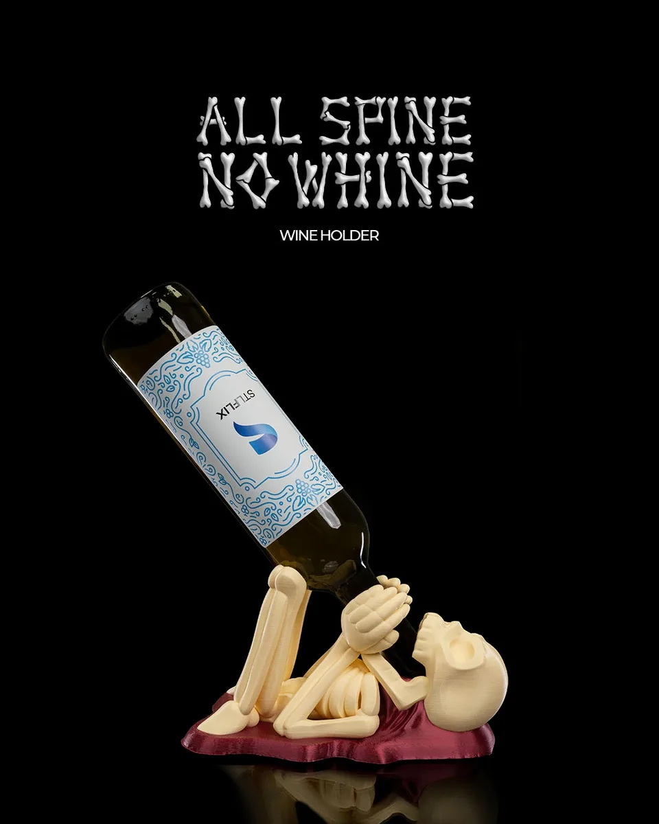 All Spine no Whine Wine Holder