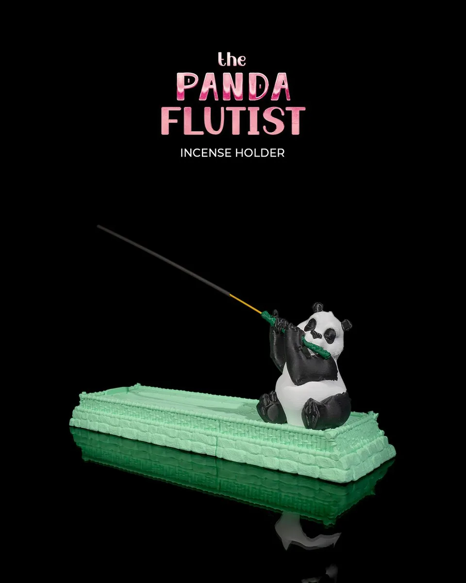 The Panda Flutist Incense Holder