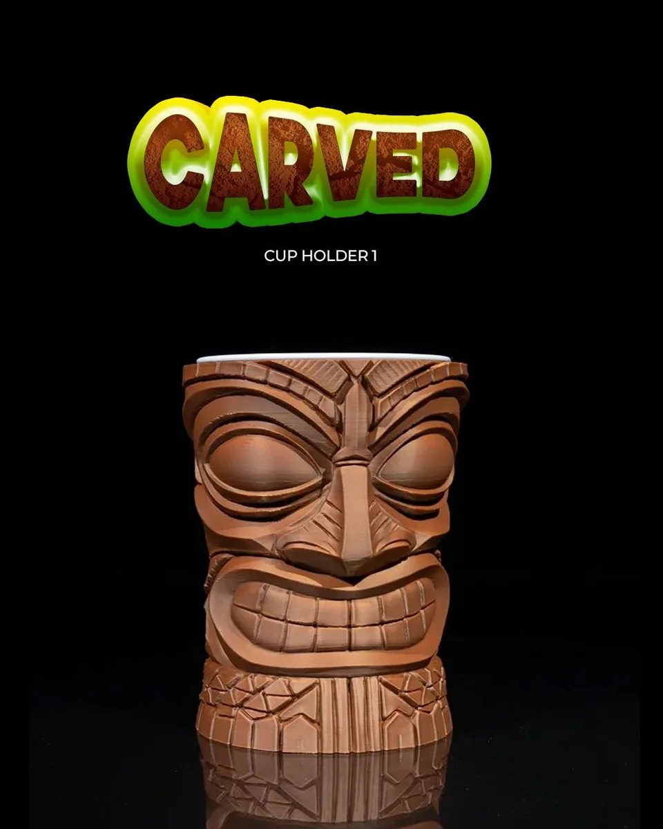 Carved Cup Holder 1