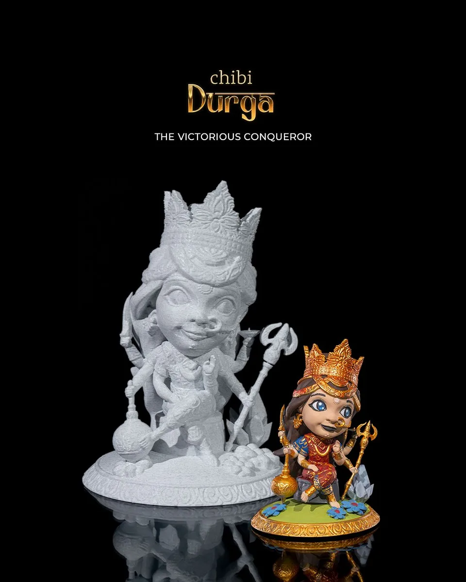 Chibi Durga- The Victorious Conqueror