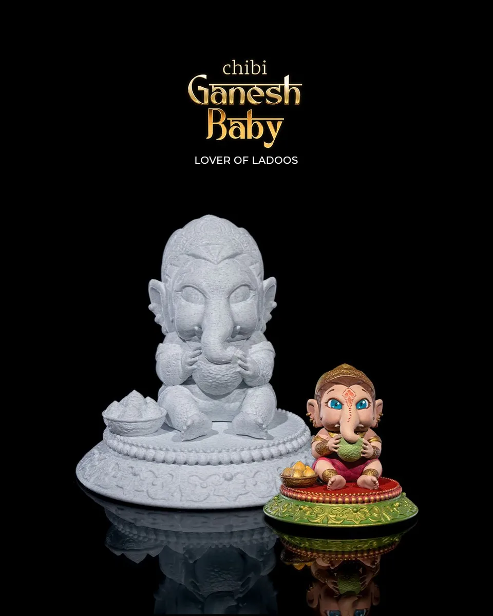 Chibi Ganesh Baby - Lover of Ladoos