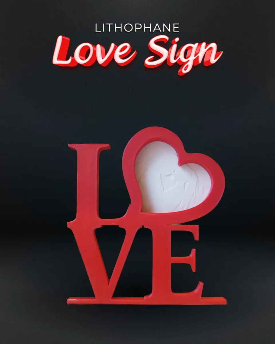 Lithophane Love Sign