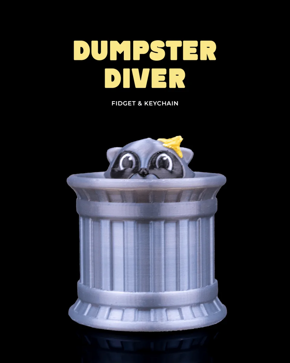 Dumpster Diver Fidget & Keychain