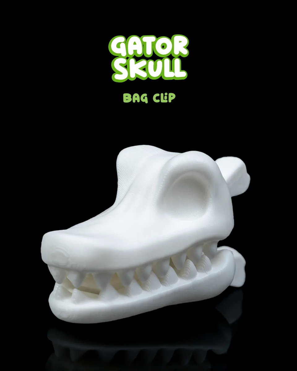 Gator Skull Bag Clip