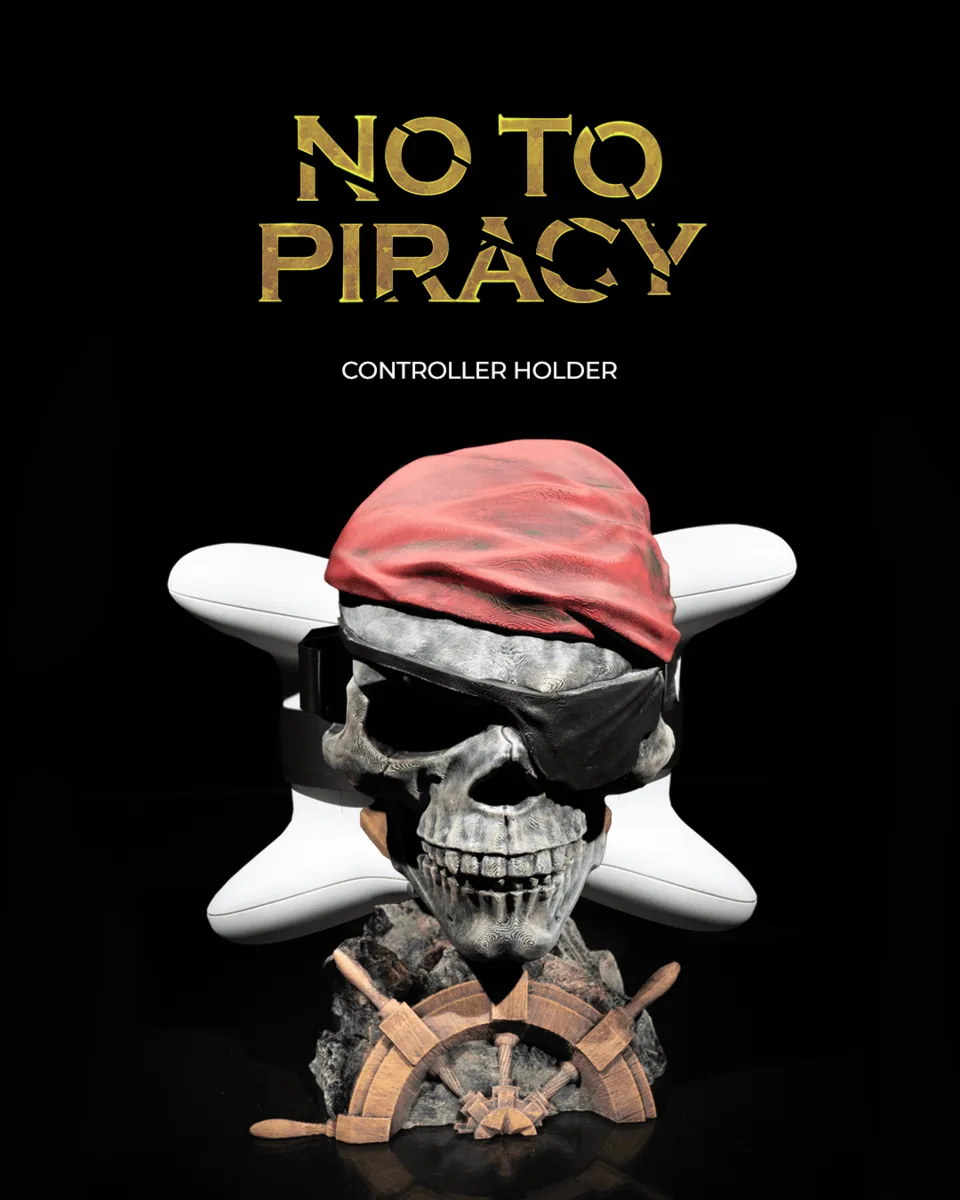 No to Piracy Controller Holder 