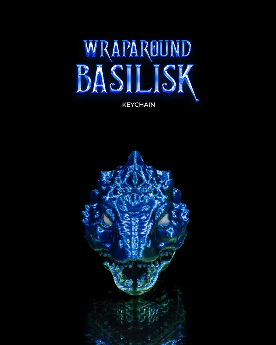 Wraparound Basilisk Keychain