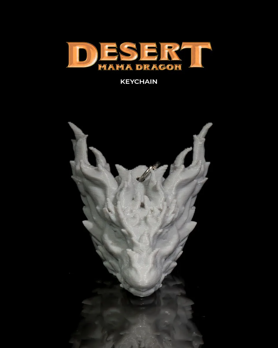 Desert Mama Dragon Keychain