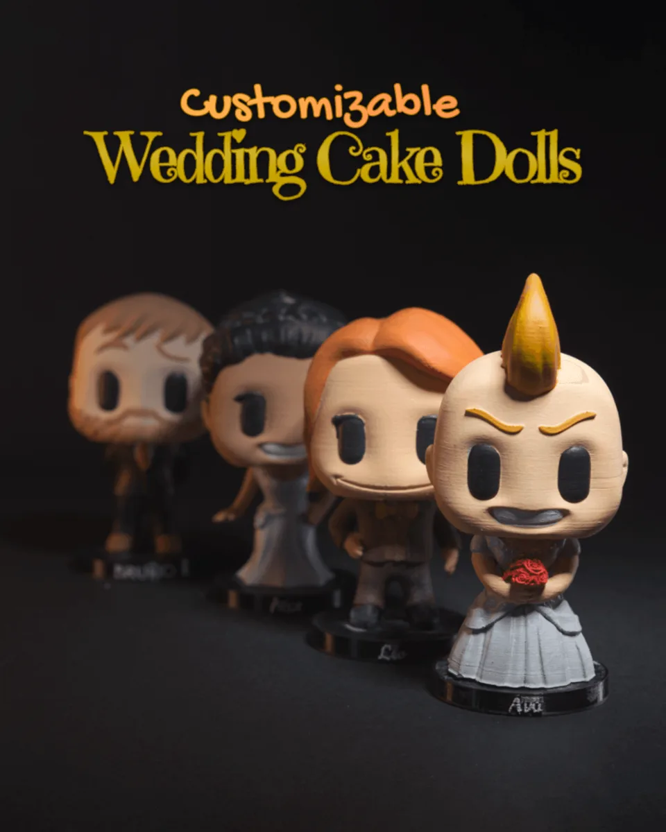 Customizable Wedding Cake Dolls
