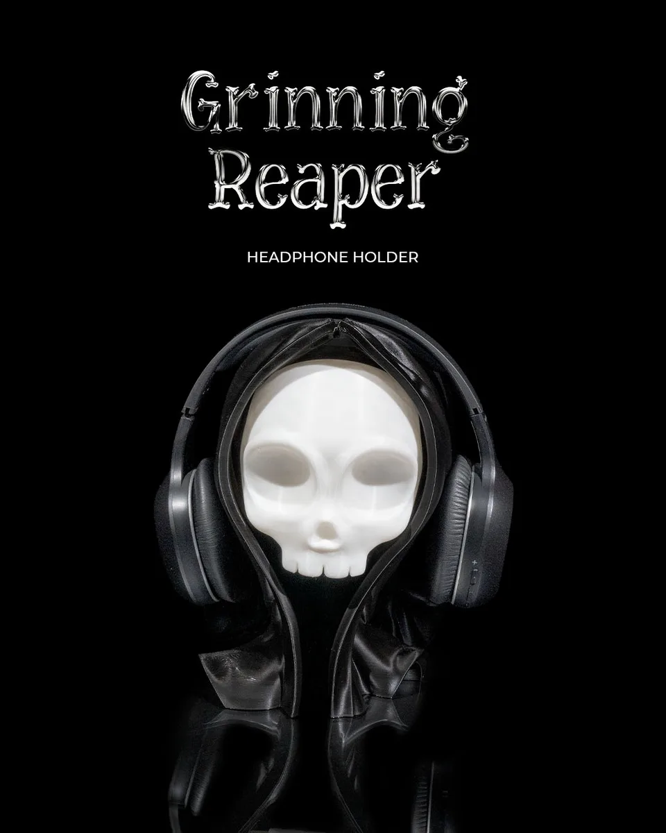 Grinning Reaper Headphone Holder