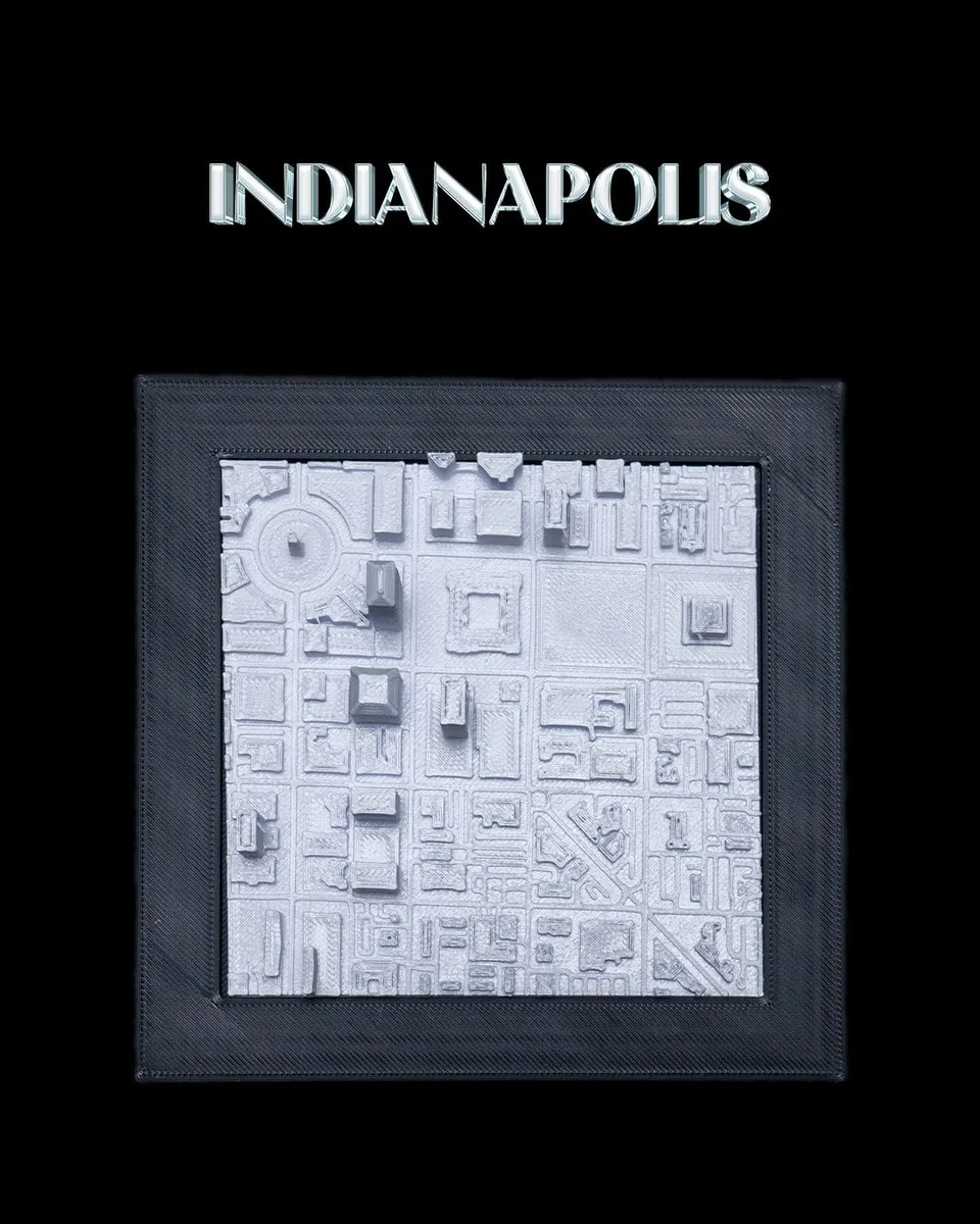 3D City Frames - Indianapolis