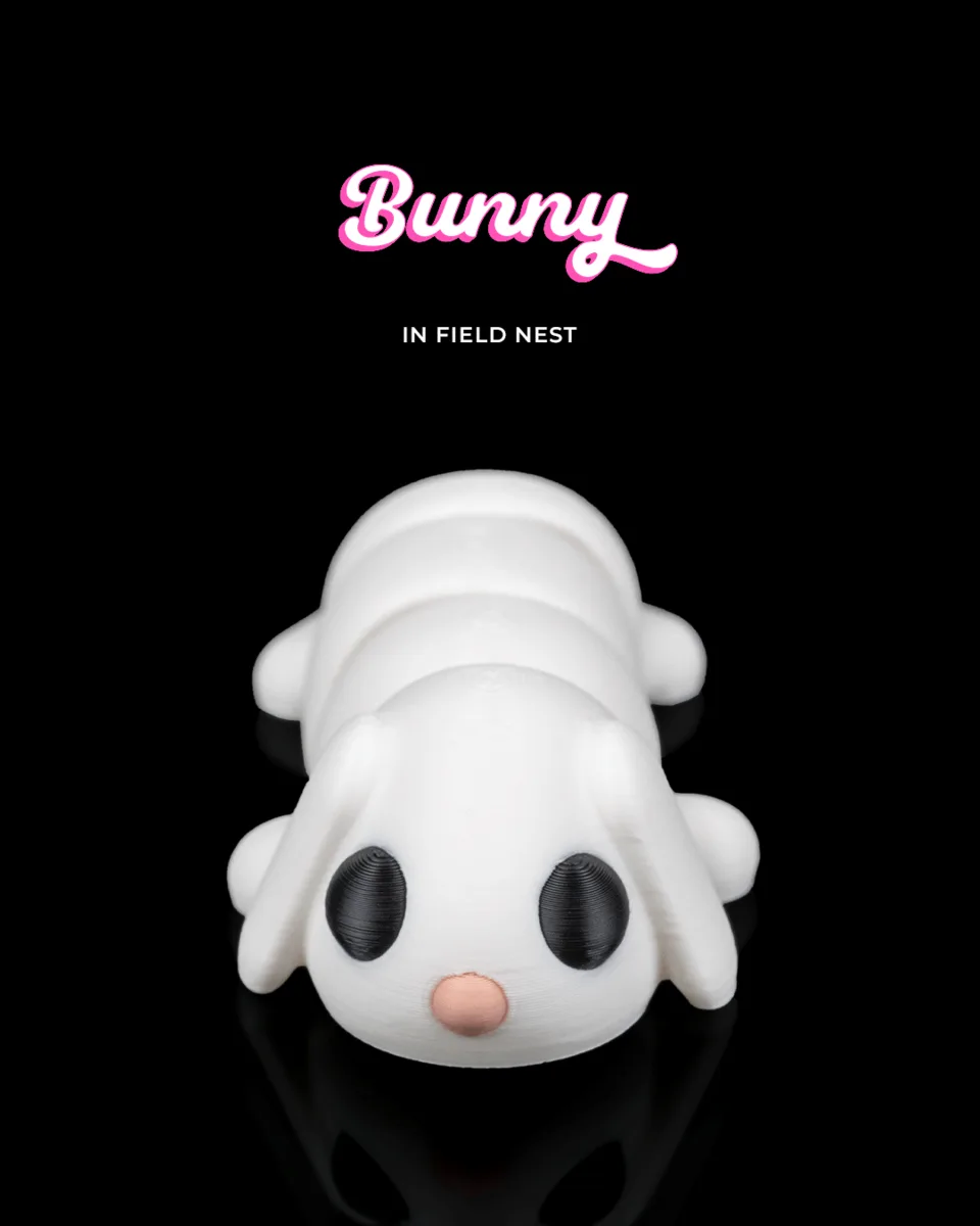 Bunny in Field Nest