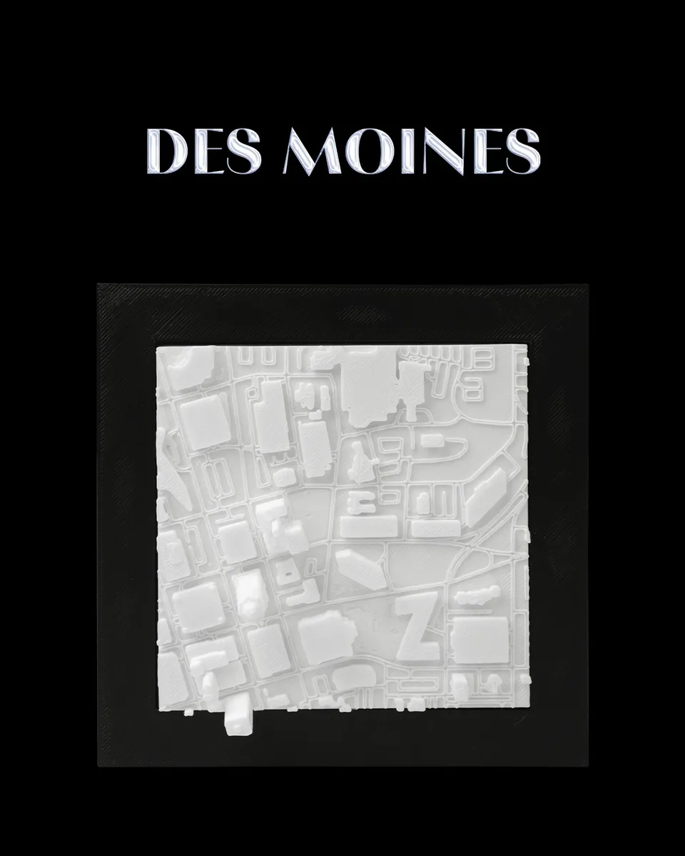 3D City Frames - Des Moines