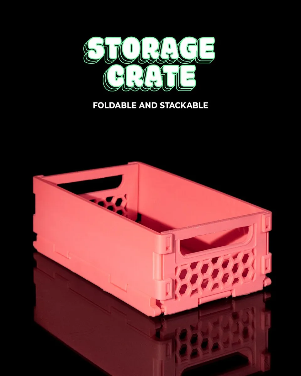 Foldable and Stackable Storage Crate