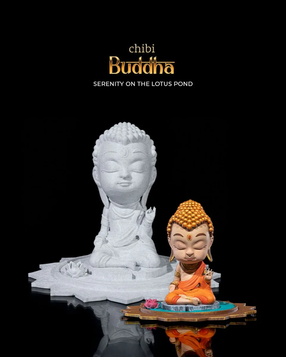 Chibi Buddha - Serenity on The Lotus Pond
