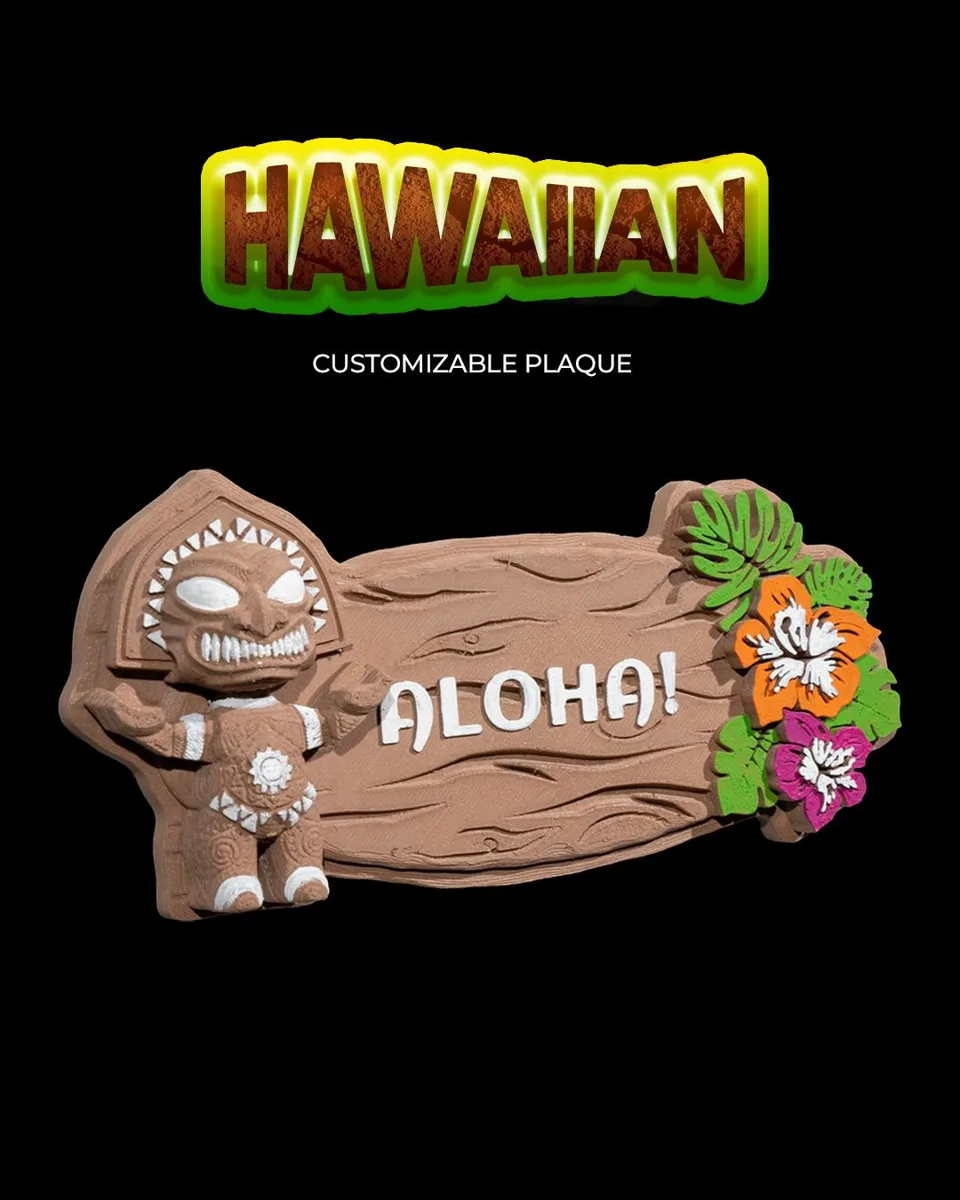 Hawaiian Customizable Plaque