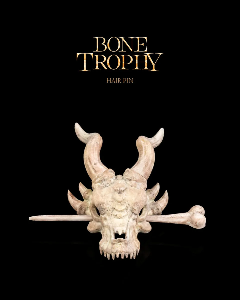 Bone Trophy Hair Pin