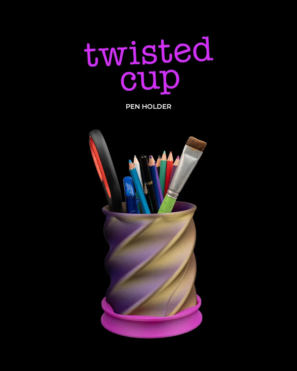 Twisted Cup Pen Holder
