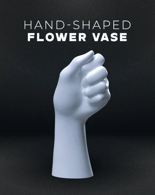 Hand-Shaped Flower Vase