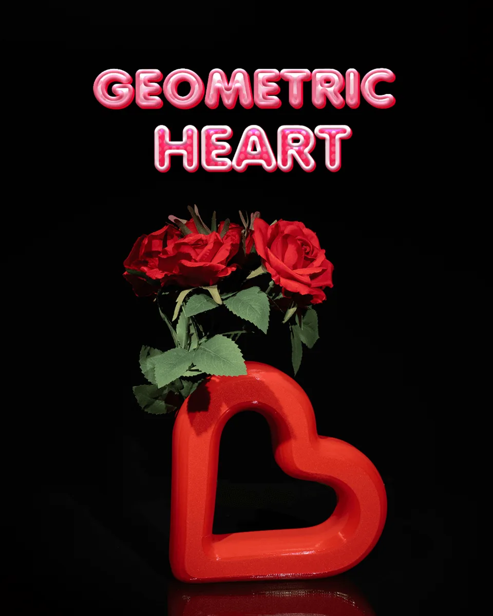 Geometrical Heart Vase
