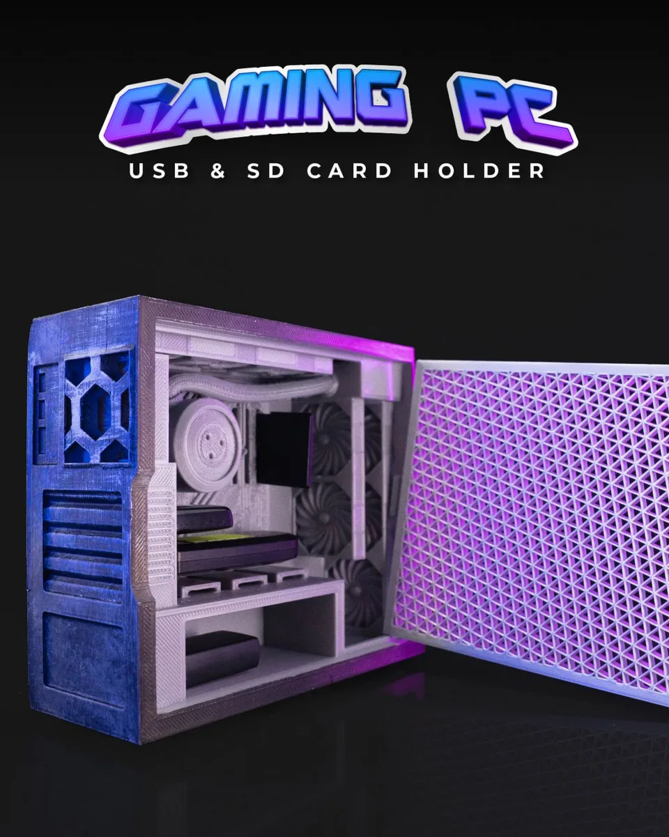 Gaming PC USB & SD Card Holder