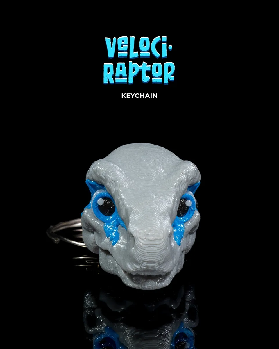 Articulated Velociraptor Keychain