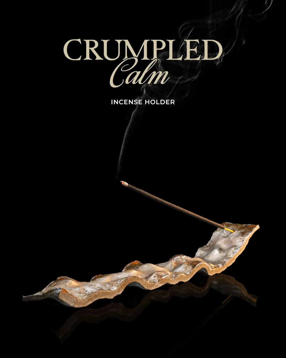 Crumpled Calm Incense Holder