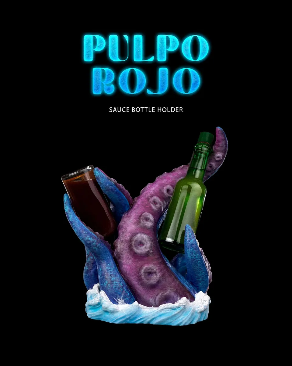 Pulpo Rojo - Sauce Bottle Holder